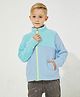 Cherry Crumble By Nitt Hyman Full Sleeves Colour Blocked Close In Detail Sweatshirt - Green