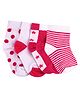 Footprints Pair of 5 Organic Cotton And Bamboo Striped And Design Detail Socks - Pink