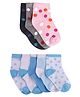 Footprints Pack Of 8 Organic Cotton And Bamboo Polka Dot & Stripe With Star Design Detail Socks - Multicolor