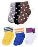 Footprints Pack Of 6 Pairs Supersoft Organic Cotton & Bamboo Woven Unisex Socks - Multi Color