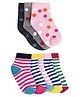 Footprints Pack Of 8 Pairs Polka Dot & Striped Design Supersoft Organic Cotton and Bamboo Unisex Socks - Multi Color