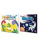 Sawan Presents Set Of 2 My Amazing Colouring Books of Dinosaur & Space -English