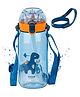 Fiddlerz Kids Water Bottle With Straw Spill Proof Straw Valve Blue - 550 ml