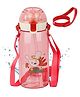Fiddlerz Kids Water Bottle With Straw Spill Proof Straw Valve Pink - 550 ml