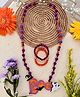 Kalacaree Halloween Theme Beaded & Boo Letter Detailed Necklace & Bracelet - Orange Purprle & Golden