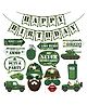Zyozi Army Theme Selfie Props Military Photography Backdrop Decorations Green - Pack of 19