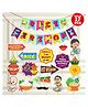 Zyozi Annaprashan Decoration Items, Rice Ceremony Decorations Items Multi Colour - Pack of 17