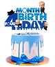 Zyozi Boss Baby 4th Month Birthday Cake Topper for Baby Boy Blue