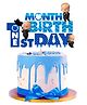 Zyozi Boss Baby 1st Month Birthday Cake Topper for Baby Boy Blue