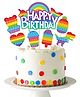 Zyozi Pop Bubble Cake Topper and Cupcake Topper Pop on It Birthday Party Supplies MultiColour Pack of 7