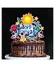 Zyozi Space Rocket Cupcake Topper and Cake Topper Decorations for Space Theme Party Multi Colour - Pack of 13