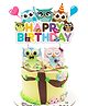 Zyozi Owl Birthday Cake Topper Colorful Owl Cake Topper for Birthday Multicolour