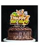 Zyozi Animals Birthday Cake Topper for Wild Birthday Decorations Multicolour