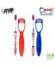 MAXI Style Toothbrush & Tongue Cleaner - Oral Hygiene Kit (Pack of 4) - Colour May Vary