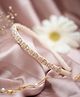 Ribbon candy Zardozi And Pearls Embellished Hair Band - Golden