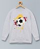 Kiddopanti Full Sleeves Football Print Sweatshirt - Grey Melange
