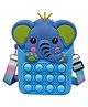 Toyshine Elephant Shape Mini Shoulder Pop it Popit Purse Bag Fidget Toys for Girls, Sensory Silicone Fidget Gifts for Kids Girls Women- Blue