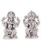 DHRUVS COLLECTION 999 Hallmarked Pure Silver Laxmi Ganesh Idols Set - Silver