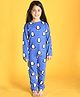 Anthrilo Full Sleeves All Over Penguin Printed Night Suit - Blue