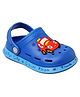 Yellow Bee Car Applique Clogs - Dark Blue