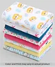 Babyhug 100% Cotton Wash Cloth Pack of 8 - Multicolor