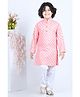 AJ Dezines Full Sleeves Damask Style Motif Printed Kurta Pajama Set - Pink