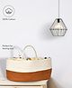 Mi Arcus Multipurpose Storage Basket/Organizer with Internal Compartments for Kids' Small Items - Brown, 37x18 cm, Baby Nursery Décor