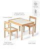 Mi Arcus Multipurpose Kids' Activity & Study Table and Chair Set  Natural Wood, Brown (1 Table: 48.5x63.5x45 cm, 2 Chairs: 28.5x27.5x50 cm, Seating Area: 34.5x28 cm)