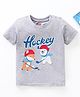 Babyhug Cotton Half Sleeves Tee Fox & Bear Print- White