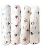 Trance Home Linen Super Soft Cotton Malmal Swaddle Cloth Pack of 4 - Off White