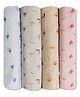 Trance Home Linen Super Soft Cotton Malmal Swaddle Cloth Pack of 4 - Tan