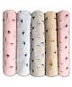 Trance Home Linen Super Soft Cotton Malmal Swaddle Cloth Pack of 5 - Tan