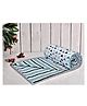 Trance Home Linen Pure Cotton Reversible Dohar Single Bed Size AC Blanket - Blue Black
