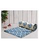 Trance Home Linen Pure Cotton Reversible Dohar Single Bed Size AC Blanket - Damask Blue