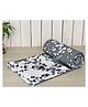 Trance Home Linen Pure Cotton Reversible Dohar Double Bed Size AC Blanket Soft Light Weight Bed Blanket - Grey White Leaves
