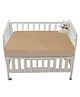 Trance Home Linen Cotton Terry Waterproof Crib Protector | Baby Mattress / Bed Protector (24x48 Inch,Brown)-Pack of 2