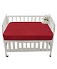 Trance Home Linen Cotton Terry Waterproof Crib Protector | Baby Mattress / Bed Protector (24x48 Inch,Maroon)-Pack of 2