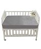 Trance Home Linen Cotton Terry Waterproof Crib Protector | Baby Mattress / Bed Protector (28x52 Inch,Grey)-Pack of 2