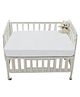 Trance Home Linen Cotton Terry Waterproof Crib Protector | Baby Mattress / Bed Protector (28x52 Inch,White)-Pack of 2