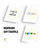 YELLOW DOODLE Newborn Gift Bundle Colours Shapes & Sensory Flash Cards - Multicolour
