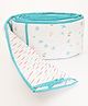 Yellow Doodle Quilted Cot Bumper Lil Travellers - Blue