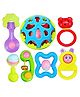 FunBlast Rattles and Teether Set of 7 - Multicolor