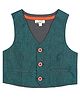 ShopperTree Sleeveless Solid Waistcoat - Dark Green