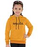 Funkrafts Full Sleeves Try Do Printed Hooded Sweatshirt - Mustard