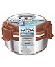 Nayasa Round Aqua Lock Stainless Steel Container Brown - 450 ml