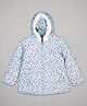 The Sandbox Clothing Co Full Sleeves Polka Print Hooded Winter Jacket - Blue