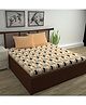 Divine Casa Floral Blend Cotton Double Bedsheet with 2 Pillow Covers - Pink & Blue