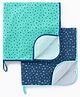 Babyhug Cotton Diaper Changing Mat Pack of 2 - Teddy & Geometric Print