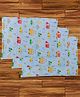 Mittenbooty Diaper Changing Mat Set of 3 with Removable Waterproof Sheet Bus Print- Blue