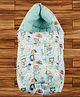 Mittenbooty Infant Baby Sleeping Bag Velvet Animal Print Blue